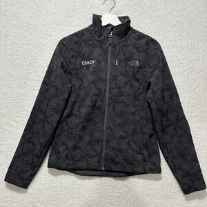 The North Face‎ Apex Embroidered Coach Black Gray Full Zip Print Jacket Size S